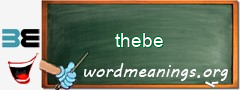 WordMeaning blackboard for thebe